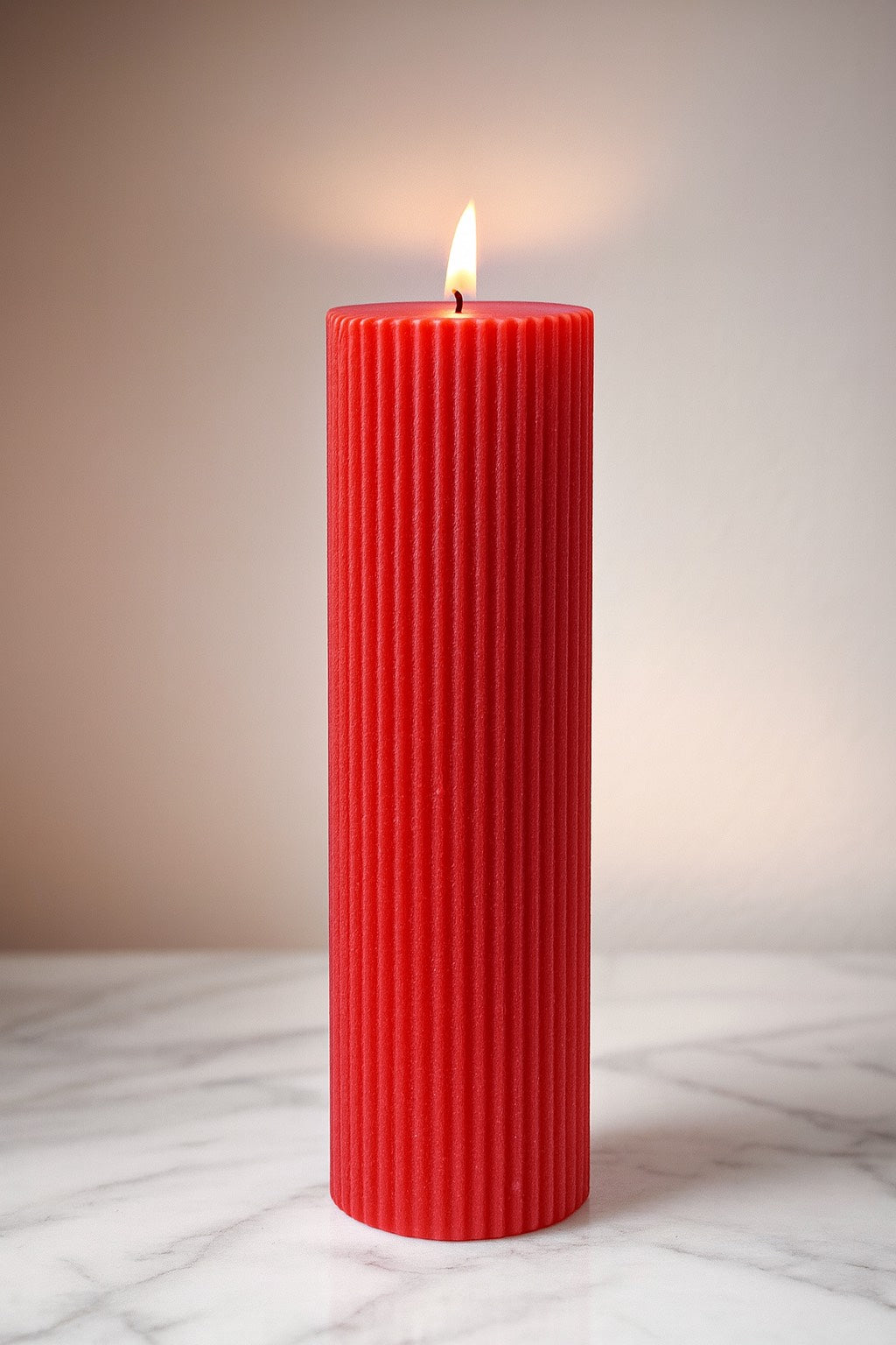 Ribbed Pillar Soy Candle by Sandscent